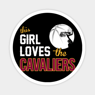 Sports this girl loves cava liers basketball Magnet